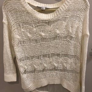 White Semi Sheer Sweater